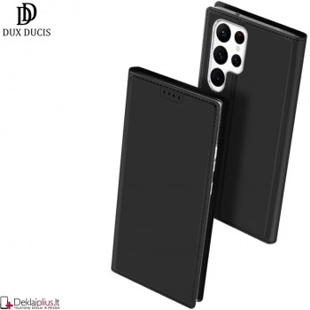 Dux Ducis Skin Pro dirbtinės odos dėklas - juodas (Samsung S23 Ultra)